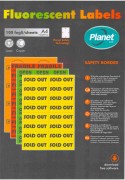 Бумага "PLANET" самокл флуоресцентные. универ./наклейки А4/20л (210х297)/1ч КРАСНЫЕ